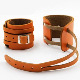 Adjustable Leather Wrist Wraps – Weightlifting & Strength Training Support