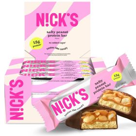 Nick’s Protein Bars – Chocolate Peanut, 12-Count Multipack, 50g Each