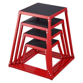Plyometric Jump Box Set – 12/18/24/30" Adjustable Agility & Step-Up Training Boxes