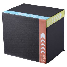 3-in-1 Plyometric Jump Box – 16"/18"/20" Padded Agility & Strength Training Box