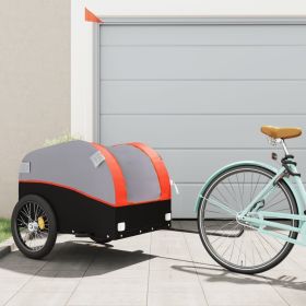 Heavy-Duty Bicycle Cargo Trailer – 99.2 lb Capacity Utility Bike Cart with Tow Bar & Safety Flag