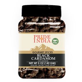 PRIDE OF INDIA Black Cardamom Whole – 5 oz (142g) – Smoky Aromatic Spice