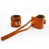 Adjustable Leather Wrist Wraps – Weightlifting & Strength Training Support