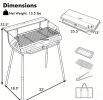 Portable Charcoal Grill – Detachable Legs, Adjustable Grate & Carrying Bag