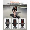 Wooden Balance Board Trainer with Roller – Wobble Board with Magnetic Stoppers & Storage Rack