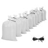 Heavy-Duty Flood Sandbags – 50-Pack 14" × 26" Empty Woven Polypropylene Bags with Tie Strings & UV Protection