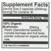 Organic Reishi Mushroom Capsules – 90 Count Dietary Supplement
