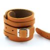 Adjustable Leather Wrist Wraps – Weightlifting & Strength Training Support
