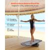 Wooden Balance Board Trainer with Roller – Wobble Board with Magnetic Stoppers & Storage Rack