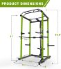 Multi-Functional Power Cage – Adjustable Squat & Pull-Up Rack, 1,000 lb Capacity, Green