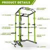 Multi-Functional Power Cage – Adjustable Squat & Pull-Up Rack, 1,000 lb Capacity, Green
