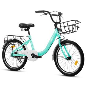 A20182 EasyRide 20" Kids’ Cruiser Bike – Single-Speed with Dual Brakes & Rear Rack (Option: White)