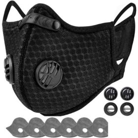 Reusable Outdoor Sports Half-Face Mask with Replaceable Filter – Black (Option: Defaulttitle)