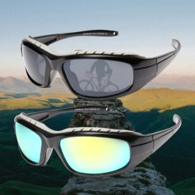 2-Pair Outdoor Riding Sunglasses – Gold & Gray Polycarbonate Sports Eyewear (Option: Defaulttitle)