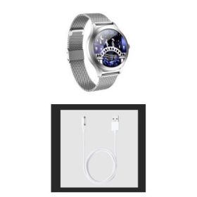 CHIVO KW10 Pro Women’s Smart Watch – Ultra-Slim Fine Steel Fashion Watch (Option: Silver set)