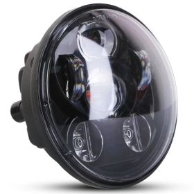 5.75" 12V LED Motorcycle Headlight – 26W High/Low Beam Aluminum Housing (Option: Black)