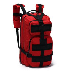 Outdoor Tactical Camping Backpack – Portable Sports & Adventure Gear Bag (Color: Red)