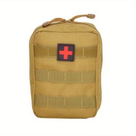 Outdoor MOLLE Medical & Emergency Kit – Tactical First Aid & Survival Bag (Color: Khaki)