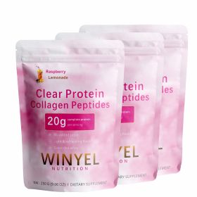 WINYEL Clear Protein Collagen Peptides – Raspberry Lemonade, 20g Protein, Zero Sugar (QTY: 3 PCS)