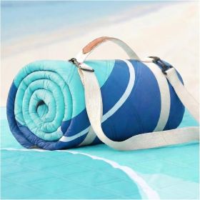 Extra-Large Waterproof Outdoor Blanket – Foldable Camping, Beach & Picnic Mat (size: Abstract Aqua  80''*80'')