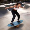 Wooden Balance Board with Cork Roller & Storage Rack – Stability & Core Trainer