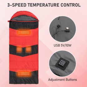 Rectangular Heated Sleeping Bag – Lightweight USB-Powered Heated Camping Sleeping Bag (title: default title)