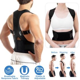 Adjustable Posture Support Brace – Upper Back, Shoulder & Lumbar Support Belt (size: S)