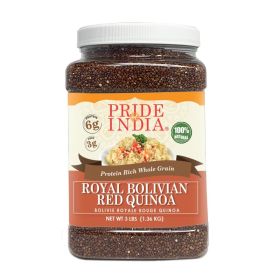 Pride Of India Natural Red Royal Quinoa - 100% Bolivian Superior Grade Protein Rich Whole Grain (size: 3 LB)