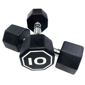 Octagon Dumbbell – Commercial & Household Fitness Weight (Weights Available: 10LB, Color: Black)