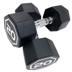 Octagon Dumbbell – Commercial & Household Fitness Weight (Weights Available: 20LB, Color: Black)