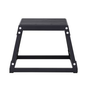12-Inch Steel Plyometric Jump Box – Anti-Slip Jumping & Agility Training Platform (Color: Rlack, size: 12 inch)
