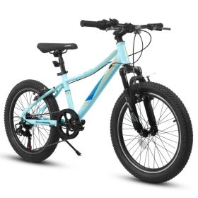 A20261 TrailBlazer 20" Kids’ Bike – 7-Speed with Front Suspension & V-Brakes (Option: Blue)
