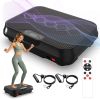 Whole Body Vibration Platform with Resistance Bands – Adjustable Home Fitness Trainer