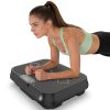 Whole Body Vibration Platform with Resistance Bands – Adjustable Home Fitness Trainer